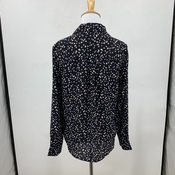 Banana Republic Dillon Classic Fit Shirt Womens XS Extra Small Dot Print Button - Picture 3 of 11